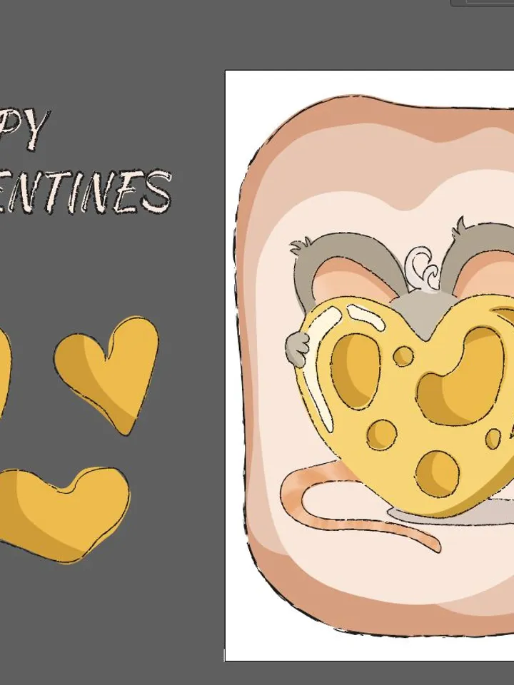 Cheesy Heart Postcard