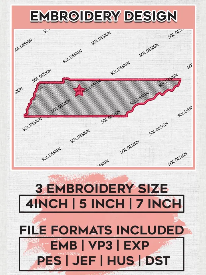 NCAA Austin Peay Governors Team Map Logo Embroidery Design Files, NCAA Austin Peay Governors Machine Embroidery, NCAA Teams, 3 sizes, NCAA Machine embroidery designs, Digital Download