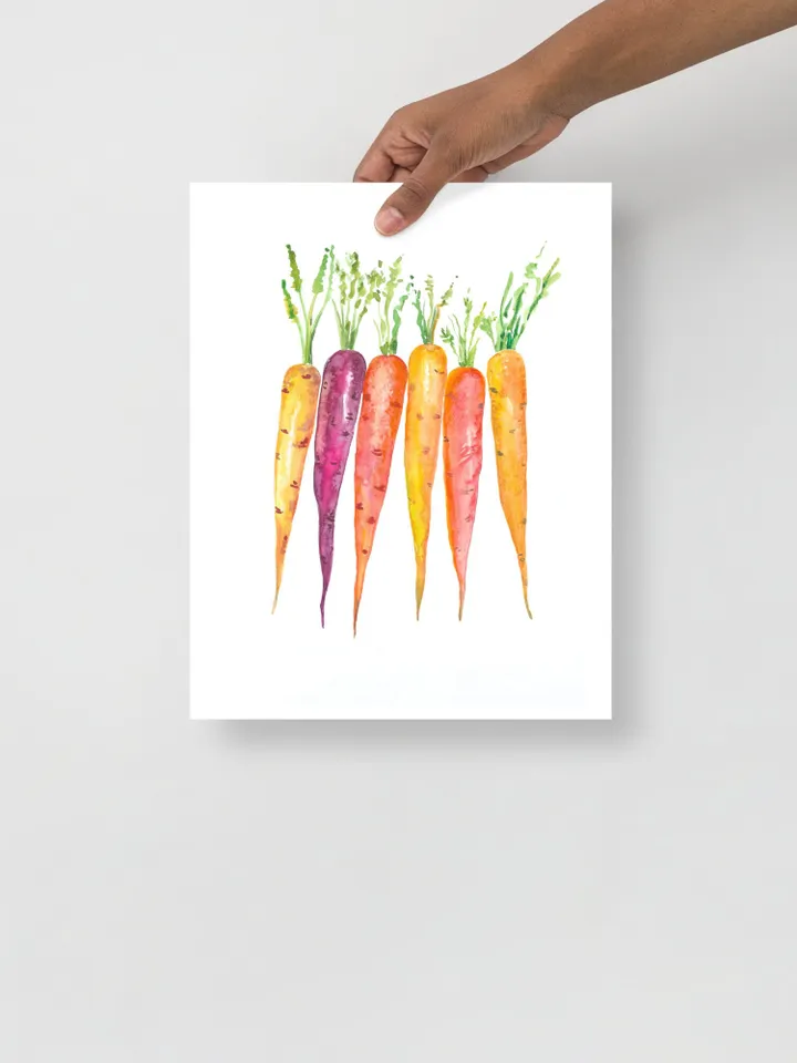 Carrot Watercolor Painting Vegetable Wall Art Food Art Print Garden Kitchen Art Print Easter Carrot Art Print Garden Fruits Prints Art Print