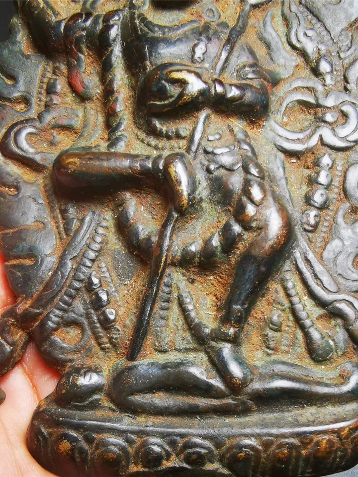 Gandhanra Acient Tibetan Buddhist Statue,Troma Nagmo,krodikali, the Black Wrathful Mother,100 Years Old