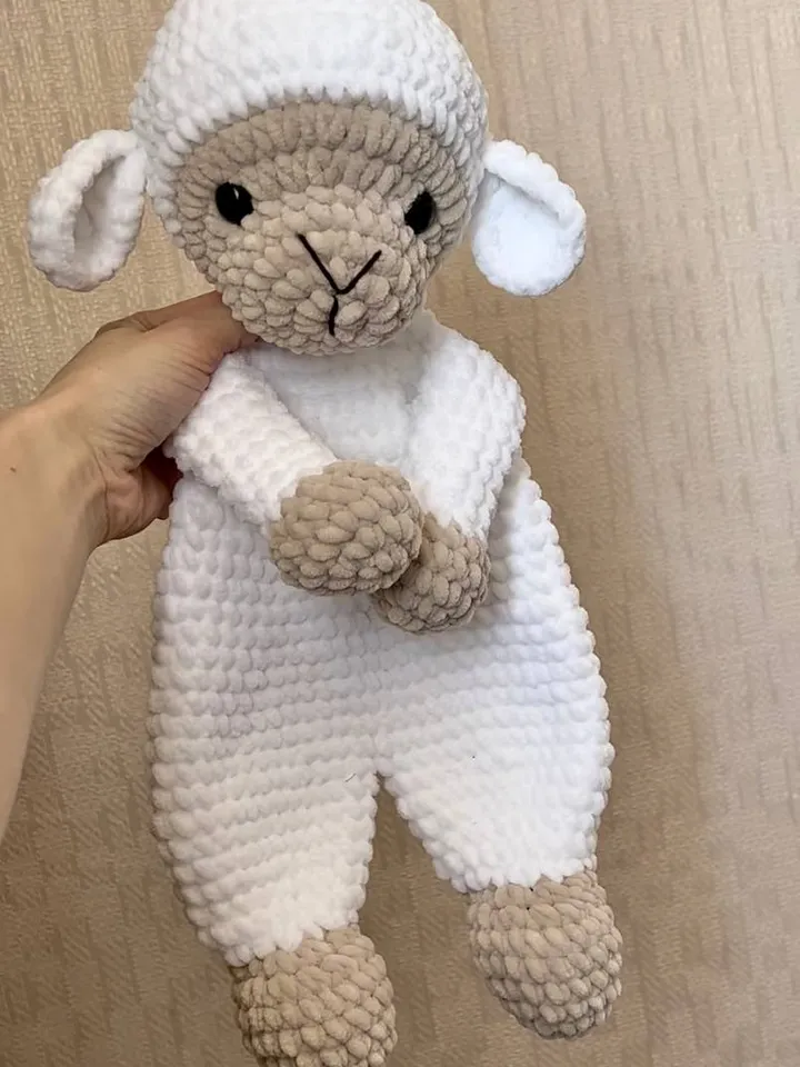 Crochet sheep snuggler pattern Amigurumi lamb pattern Crochet cuddle sheep pattern