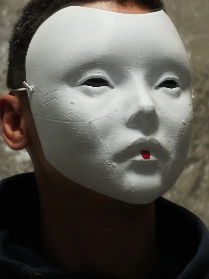 Geisha Mask Female Japanese White Face Geisha mask