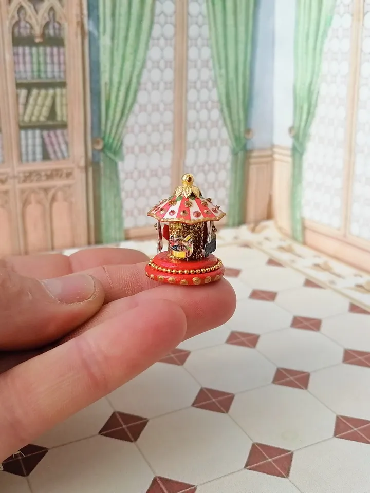 Carousel for a doll. Doll toy. 1:12. Handmade.