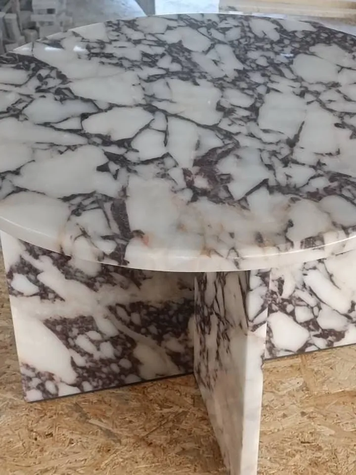 Calacatta Viola Marble Coffee Table handmade from real marble and fast shipping You can choose the sheet