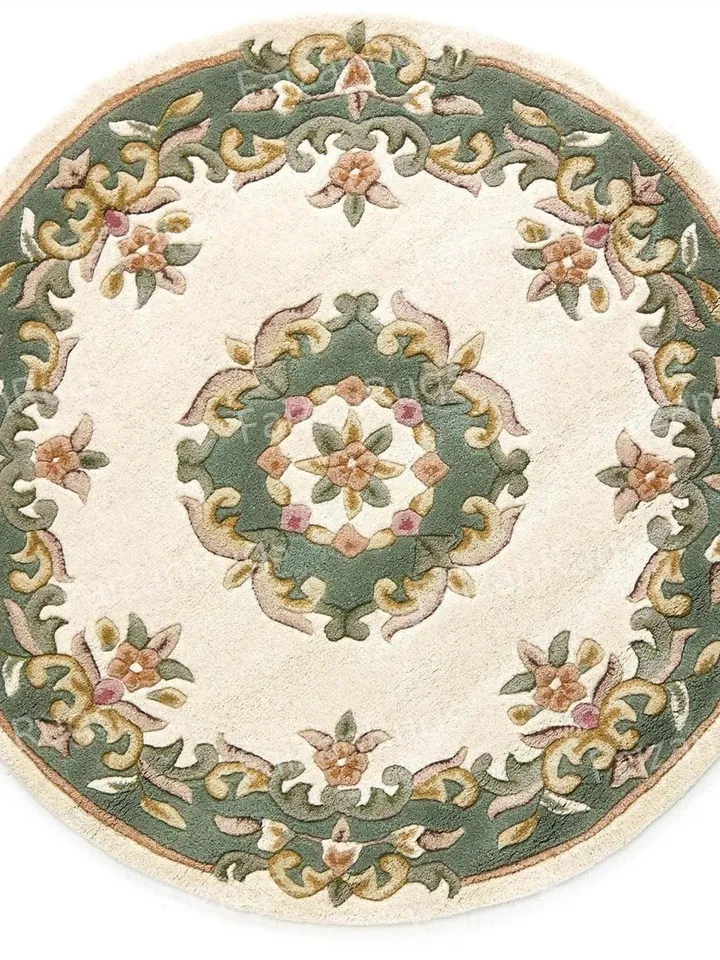Premium Abushan Rug Hand Tufted Floral Rug Handmade Wool Carving Rug Large Area Home Rug for Living Dining Bedroom 8x8 10x10 8x10 9x12 10x14