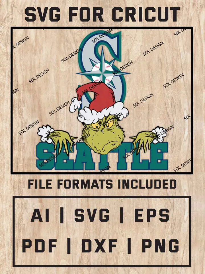 Grinch Seattle Mariners SVG, MLB SVG Design, MLB Seattle Mariners Logo SVG, MLB Mariners Cricut, Christmas Svg, Grinch svg, Digital Download