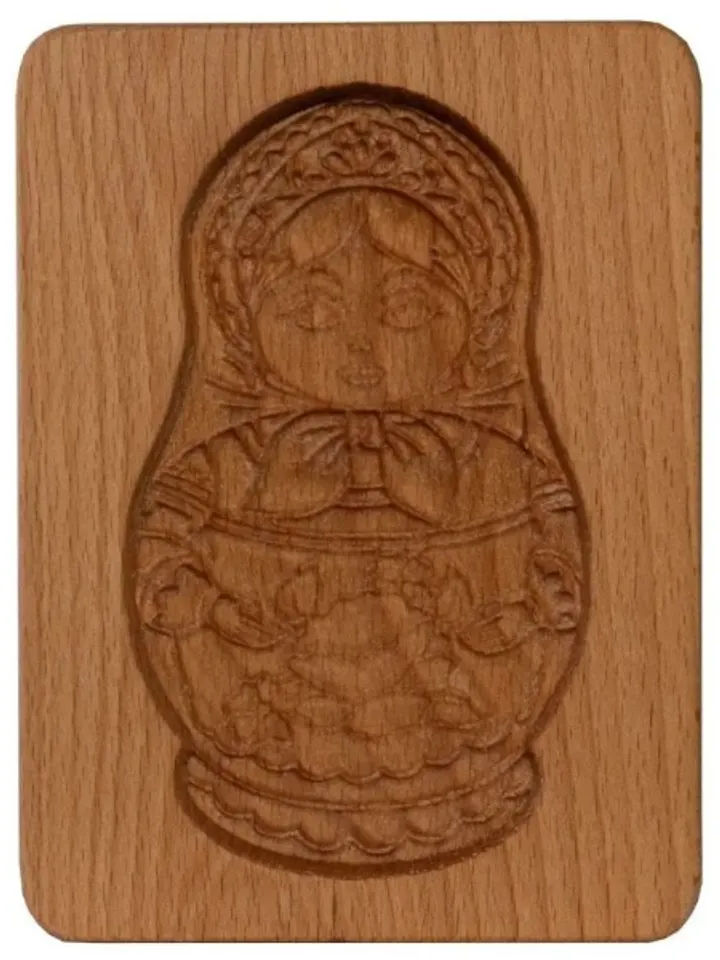 Matryoshka Embossed cookie mold, cookie cutter, wooden mold, Wooden stamp stamp for gingerbread cookies springerle stamp