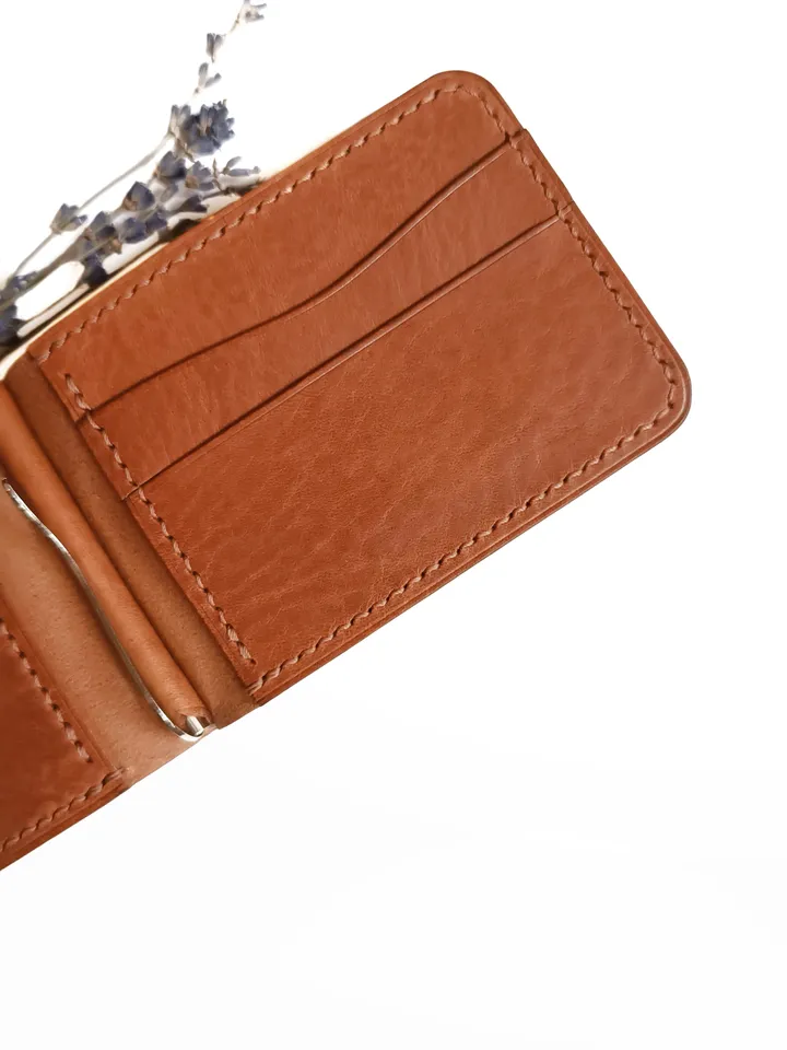Pattern of a money clip wallet - Leather wallet pattern - Download PDF. Punch pitch 5 mm