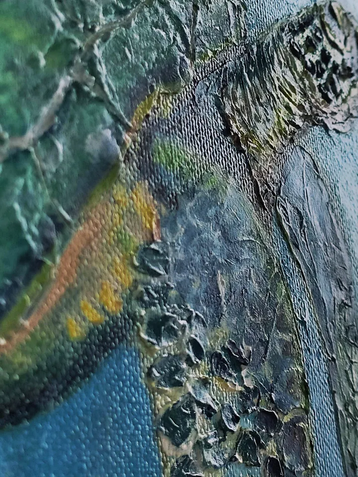To the sun sea turtle underwater world oil on canvas 40x30 cm three-dimensional painting