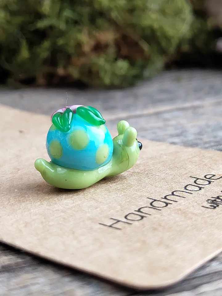 MINIATURE ANIMALS Snail figurine aquarium decoration Glass figurines