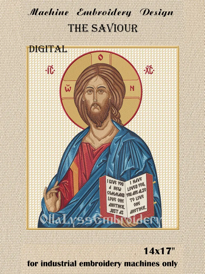 The Saviour embroidery design