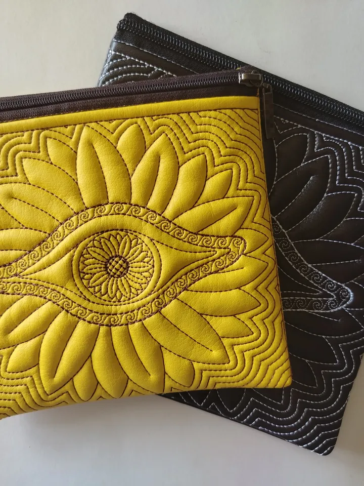 In the hoop bag embroidery design ITH Cosmetic bag