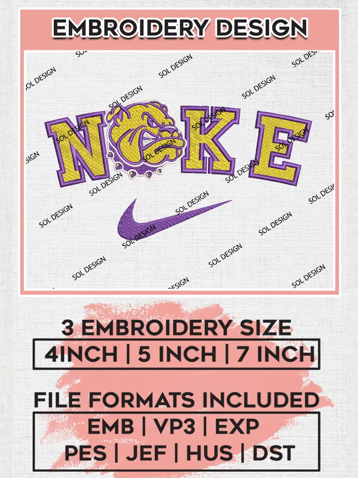 Nike Western Illinois Leathernecks Machine Embroidery Design, NCAA Western Illinois Embroidery Design files, NCAA Embroidery Designs, NCAA Machine Embroidery Designs, Digital Download