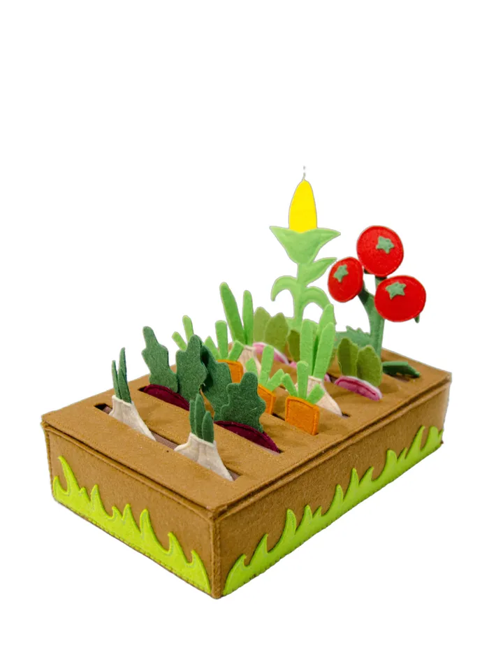 Felt vegetable garden, Pattern and Tutorial, PDF and SVG