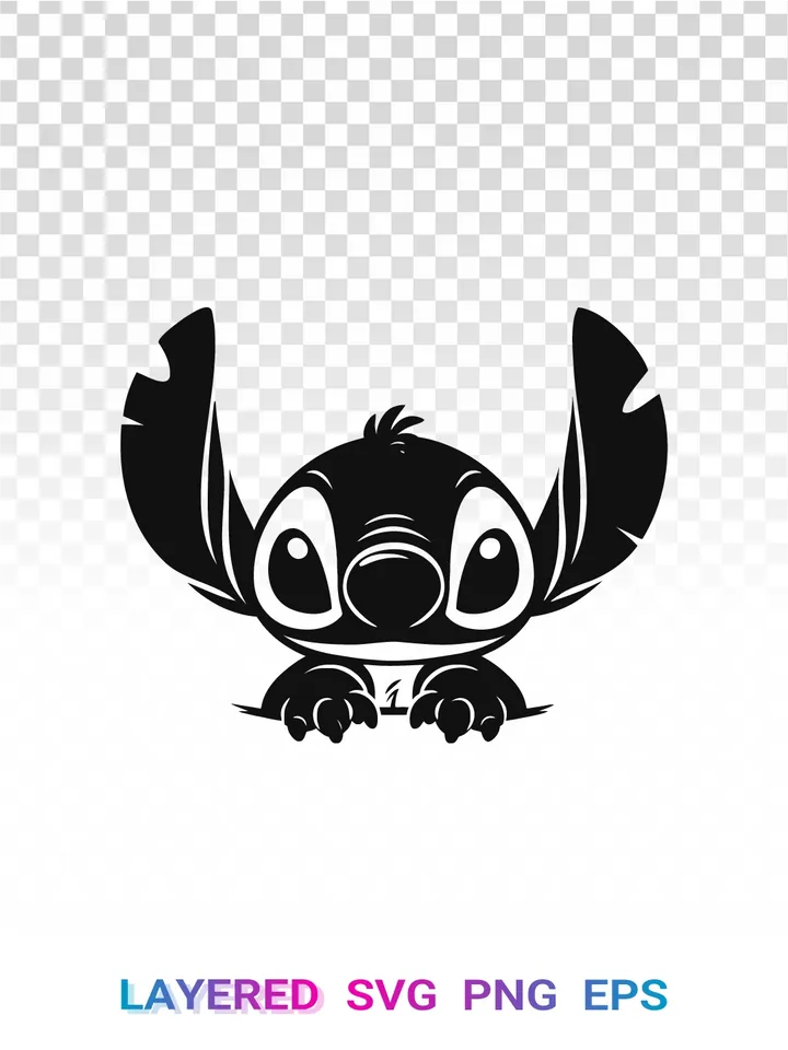 Stitch PNG, Disney Lilo Stitch SVG, Cute Stitch Clipart