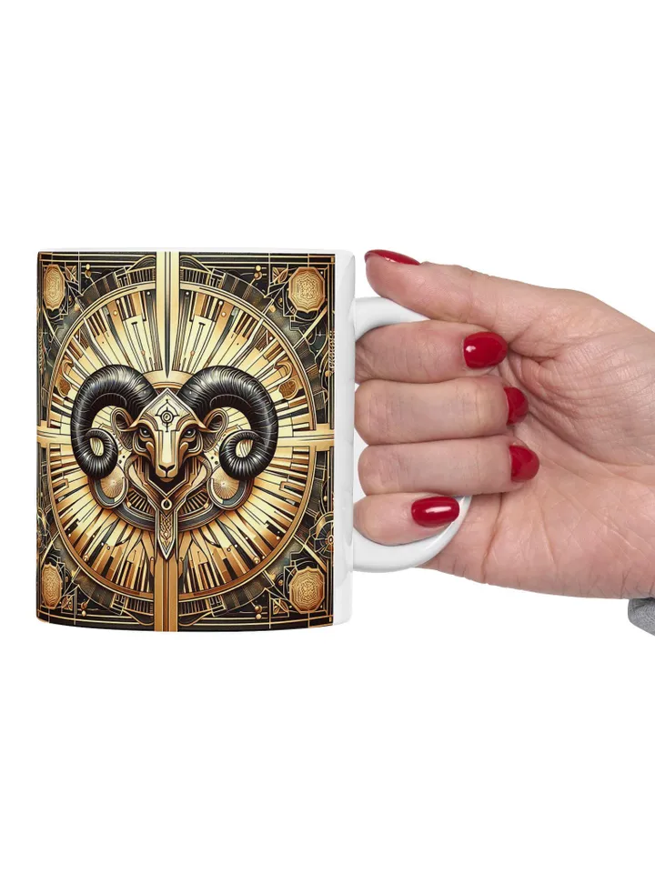 Aries Ceramic Mug, Zodiac Sign Coffee Cup, Astrology Gift, 11oz 15oz Tea Mug, Horoscope Drinkware, Birthday Present