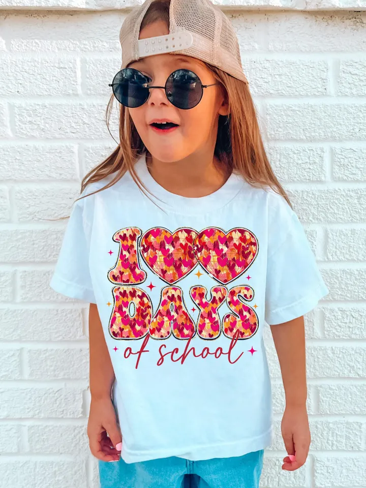 Glitter 100 days of school png, Teacher 100 days of school png, Brushstroke 100 Days Sublimation Design, Heart Disco 100 day of school png