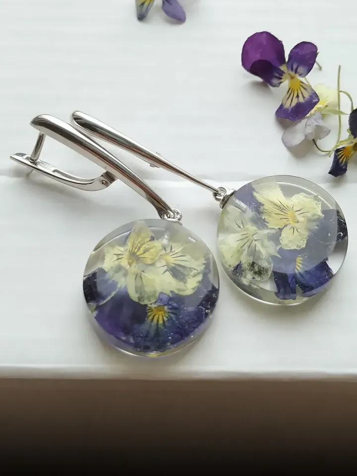 Earrings jewelry Silver rhodium plated 925 assay value