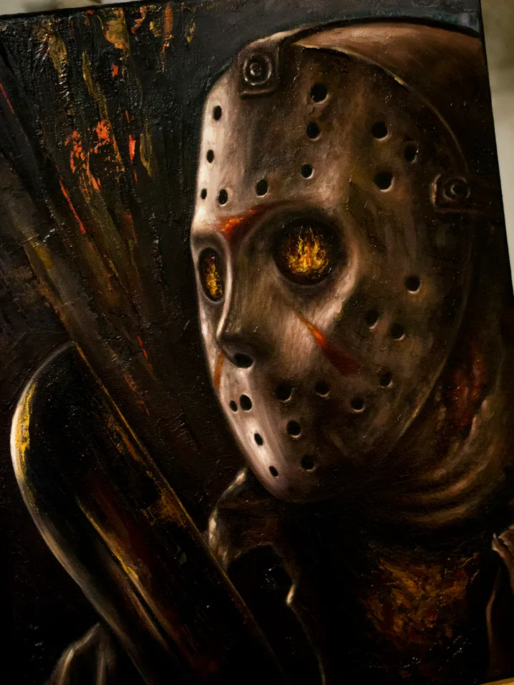 Original oil painting Jason Voorhees Friday the 13th