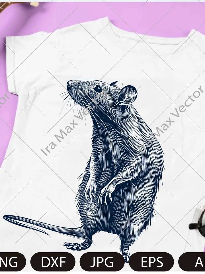 Rat Svg, Rat Clipart, Rat Png, Rat Head, Rat Cut Files, Rat sublimation , Rat Silhouette, Animals Silhouette