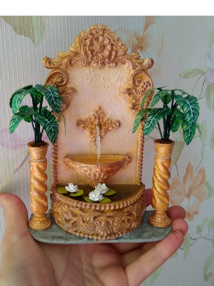 Miniature fountain. Fountain for the collection of dolls.1:12 scale.Handmade. Fountain for a doll. Miniature.