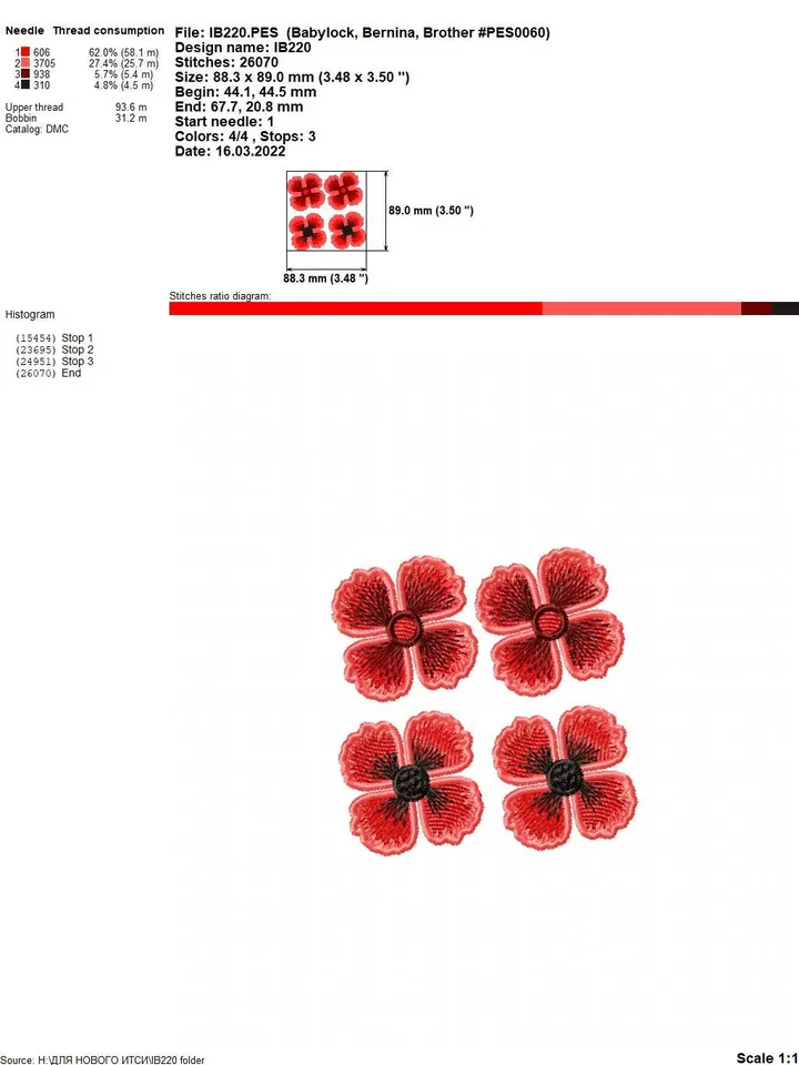 Poppy FSL machine embroidery designs Lace embroidery pattern 3D flower embroidery motif Flower FSL embroidery Earrings FSL