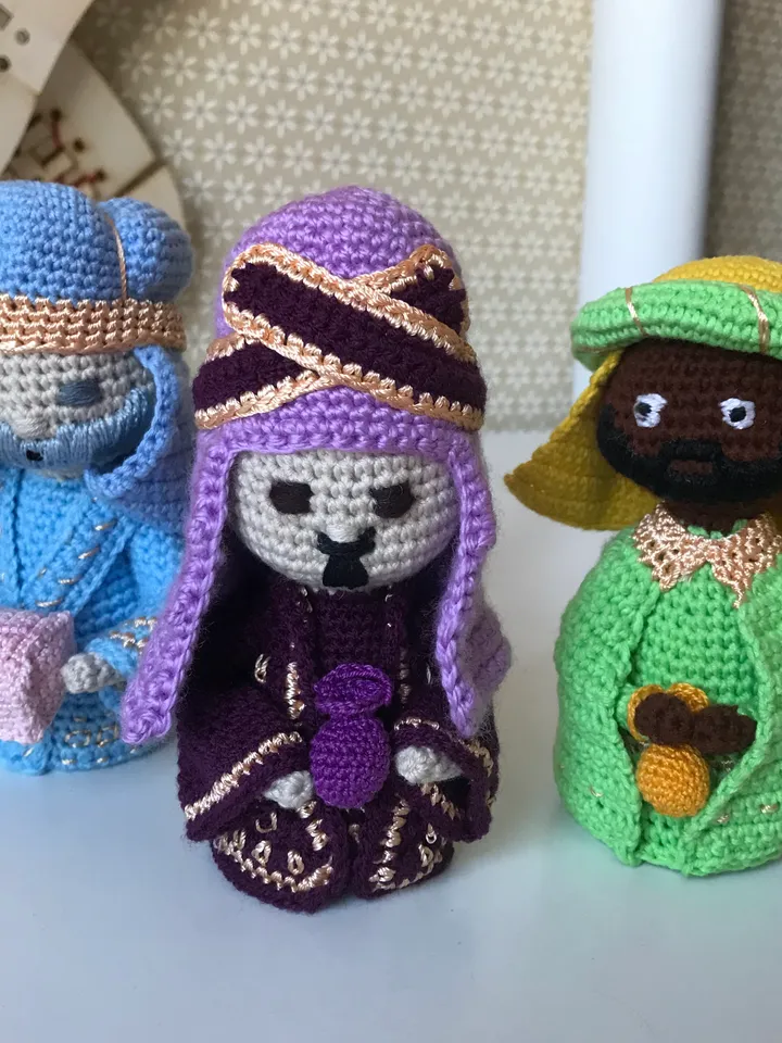 Christmas nativity Magi crochet pattern 3 in 1