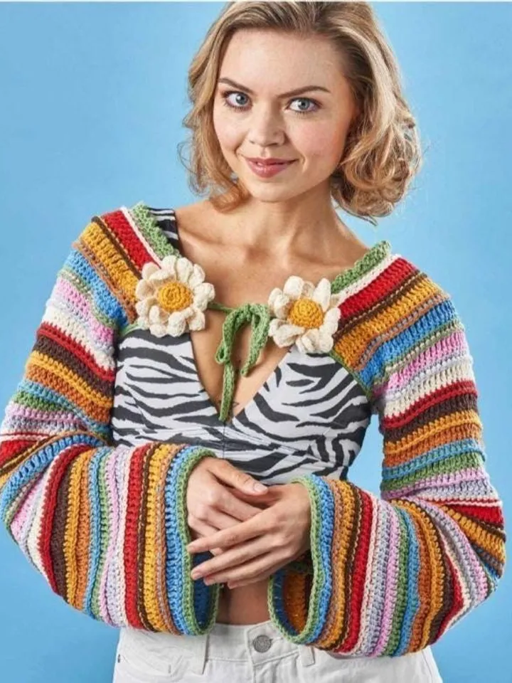 Shrug crochet pattern, shrug easy crochet pattern, ladies shrug, colored shrug pdf