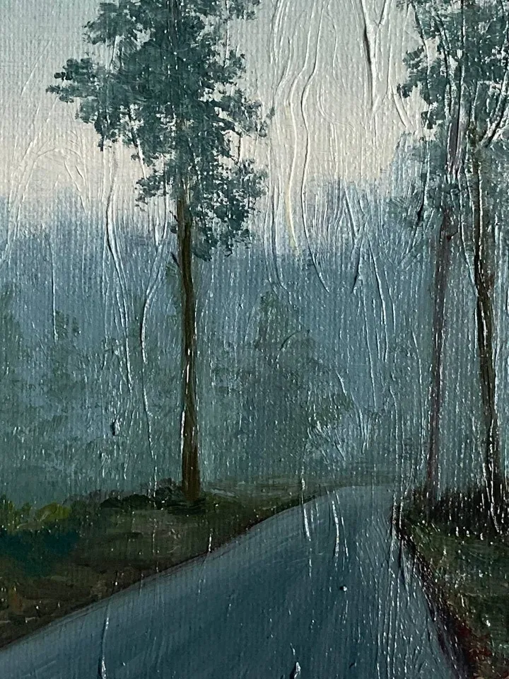 Forest Oil Painting Texture Landscape Painting On Canvas Small Artwork