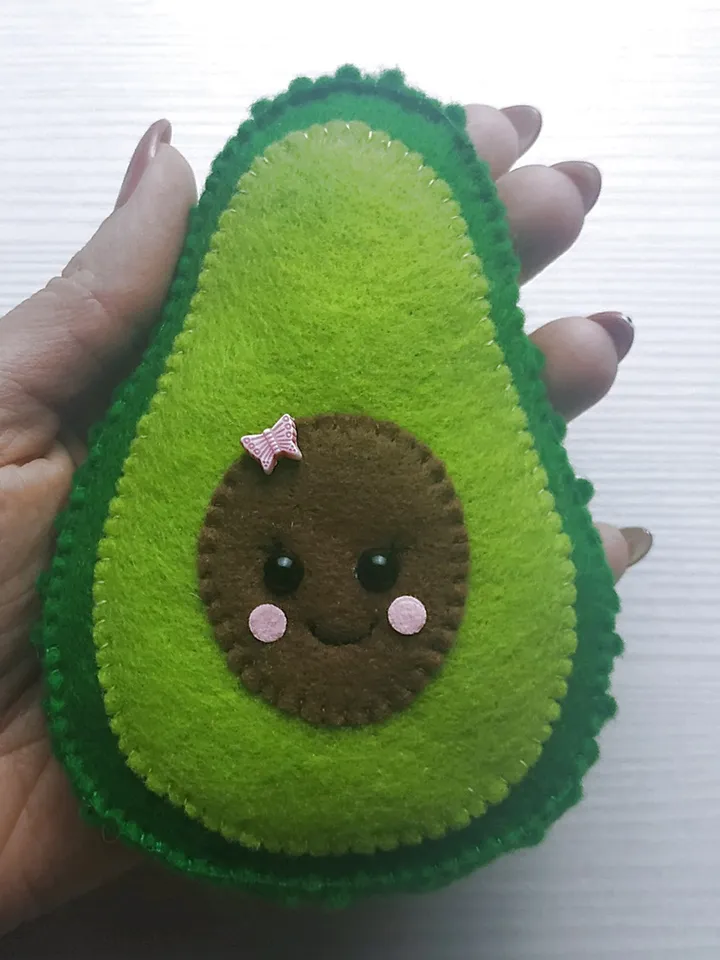 avocado felt pattern, avocado pattern, plush avocado toy, felt pattern, felt kawaii avocado, felt sewing pattern, stuffed avocado gift, felt toys pattern, avocado ornament, toddler kids toys, cute avocado, baby shower gift