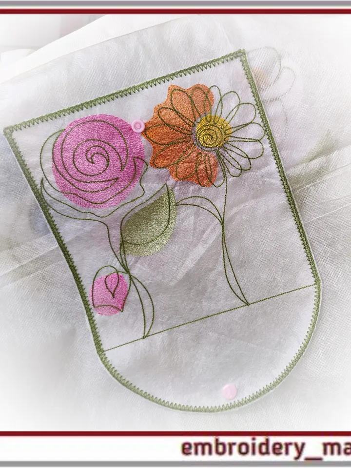 Set of 9 Machine Embroidery Floral Designs from Embroidery Manavi 05