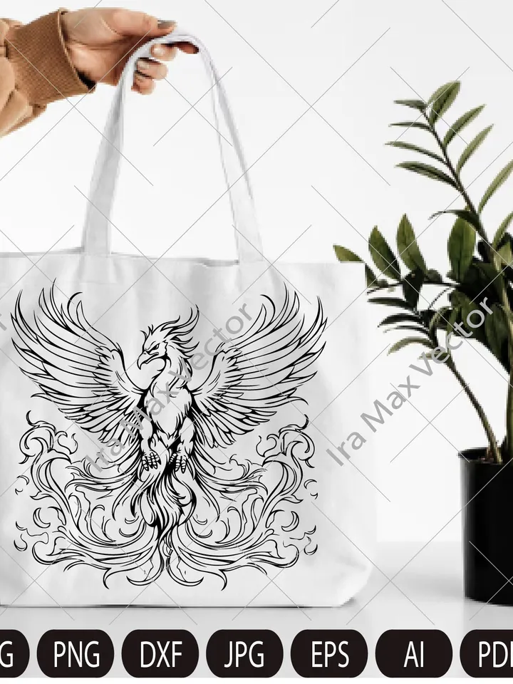 Phoenix Svg, Phoenix Clipart, Phoenix coloring page, Phoenix Wings Svg, Phoenix Cutfile, Phoenix Vector, Phoenix Bird Svg, Firebirds Svg