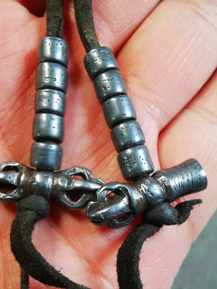 Gandhanra Handmade 6mm Cold Iron Tibetan Buddhist Prayer Bead Counters for 8-15mm Mala