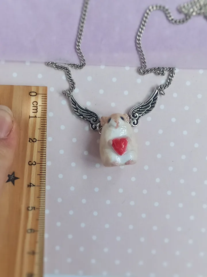 SOLD OUT Angel hamster charm, loss pet