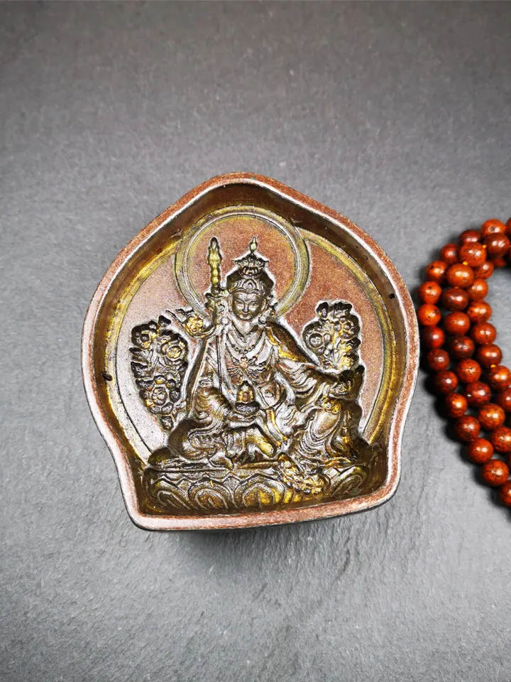 Guru Rinpoche Tsa Tsa Mold,9cm Padmasambhava Mould,Gandhanra Handmade Tibetan Buddha Tsha Tsha Mould Statue For Making Clay Statue