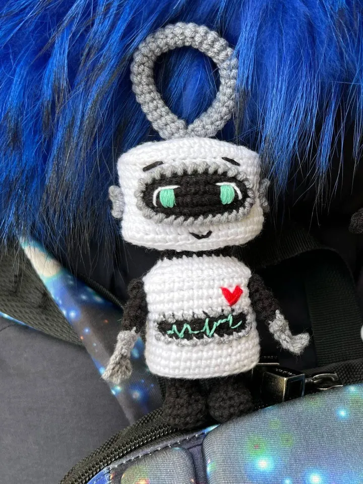 Pdf Crochet Amigurumi Robot Pattern, Keychain Amigurumi Pattern, CROCHET PATTERN ONLY, crochet pattern, amigurumi tutorial, robot doll