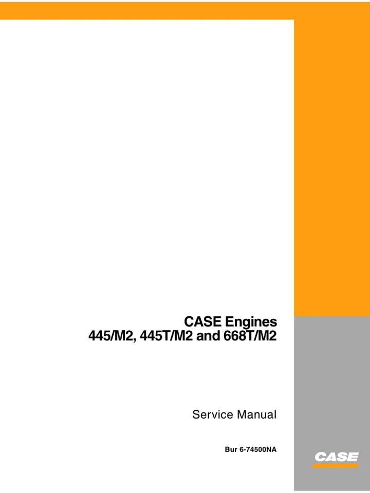 CASE 445/M2 445T/M2 668T/M2 SKID STEER ENGINE SERVICE REPAIR MANUAL