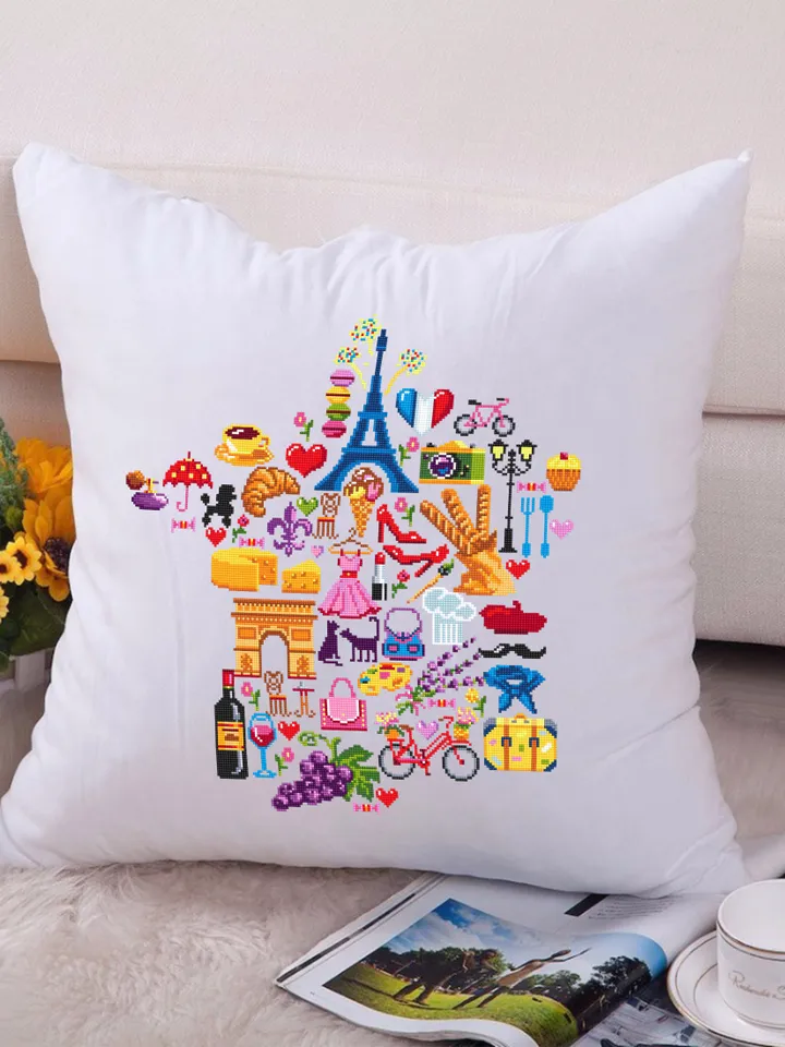 France map cross stitch pattern PDF download French sampler cross stitch chart, France pattern digital PDF, Paris cross stitch #E7