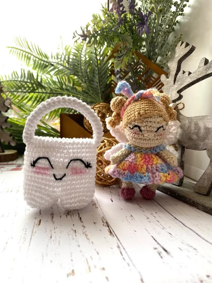 PDF Tooth Fairy Crochet Pattern, Crochet Amigurumi Doll Pattern, PDF Stuffed Toy Pattern, English Pattern, Amigurumi toy, Crochet Fairy
