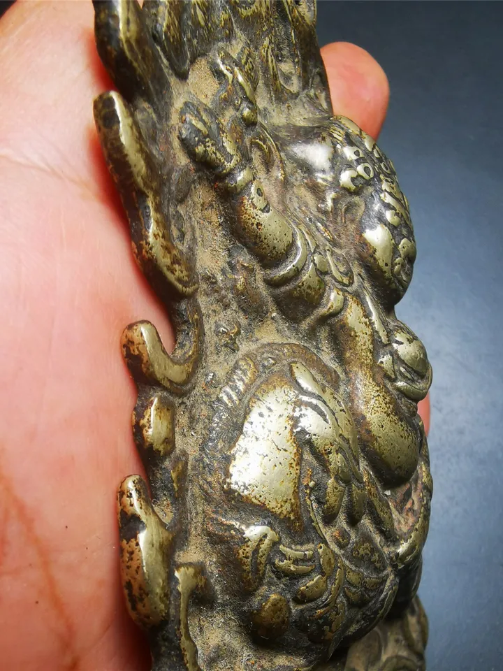 Gandhanra Antique Tibetan Buddhist Protective Figurine ,Palden Lhamo, Wrathful Deity of Glorious Goddess, Wisdom Protector-100 Years Old