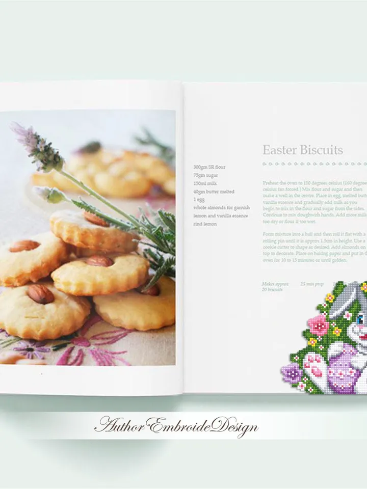 Easter Corner bookmark cross stitch pattern PDF download Easter bunny cross stitch chart, Spring bookmark pattern digital, Easter egg #B404