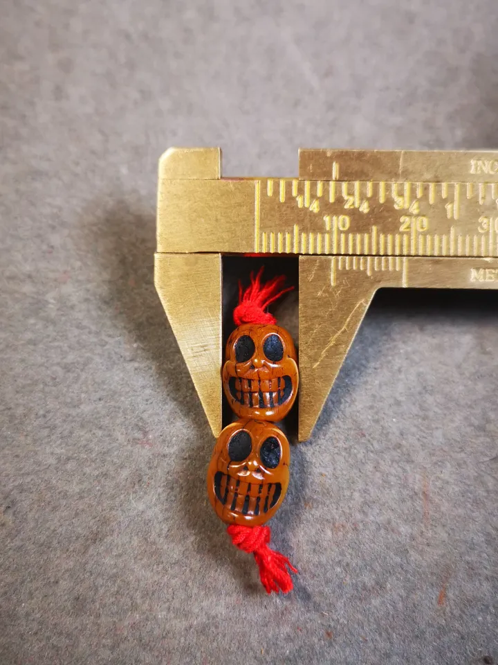 Gandhanra Tibetan Yak Bone Carved Skull Sītavana Beads for Prayer Beads,Mala Necklace Accessories