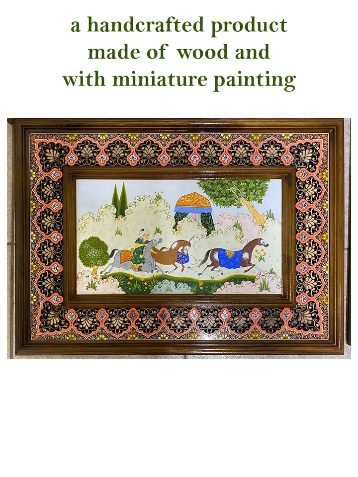 a handcrafted product made of wood and with miniature painting