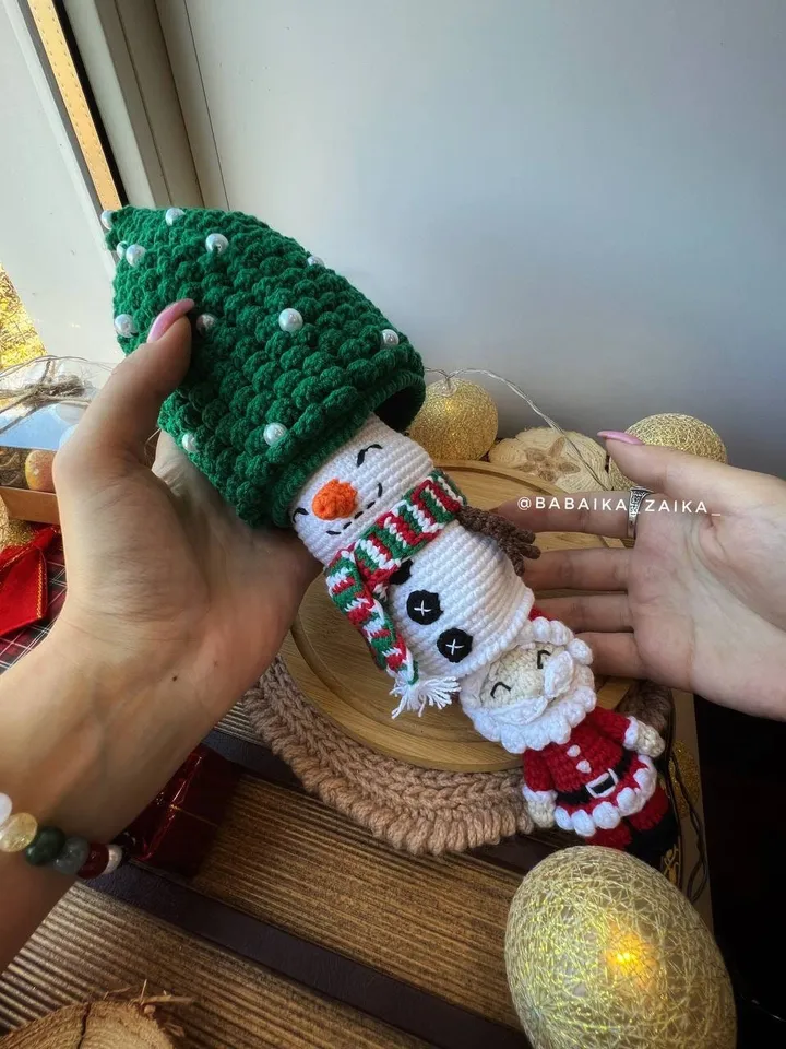 PDF Christmas SET: Santa Claus Snowman Christmas Tree Christmas ornament Christmas decoration Xmas toy Christmas Pattern Amigurumi Pattern