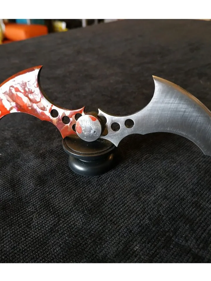 Batman cosplay - Batarang - polished steel with bruises - made of steel - made t