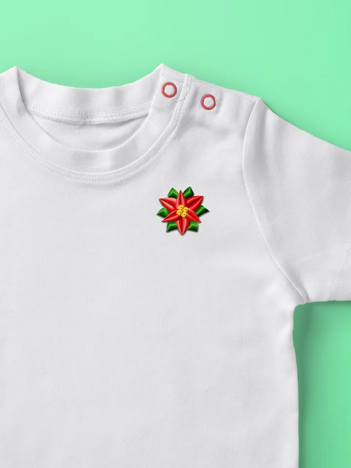 Mini Christmas embroidery designs Machine embroidery pattern 2 size, Poinsettia embroidery file, Holly berry embroidery design #R2