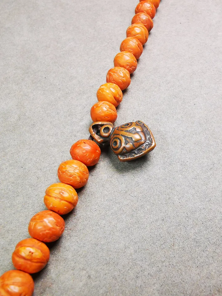 Gandhanra Handmade Buddhist Mala Counter Clip,Bum Counter Clip for Prayer Beads,Drashi Lhamo Shape,Mala Accessories