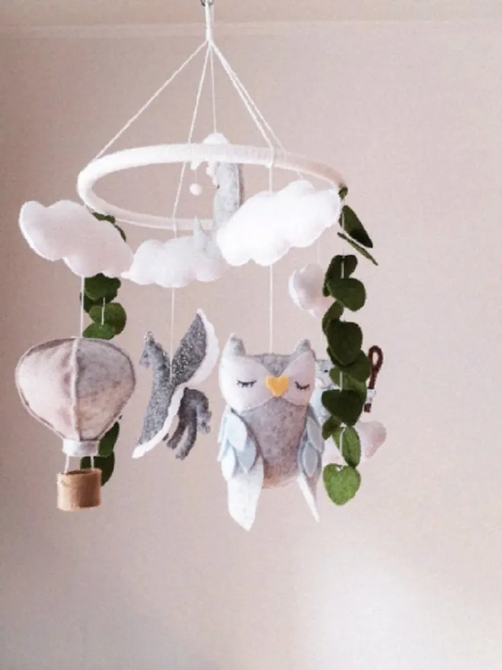 Unicorn baby mobile, crib mobile