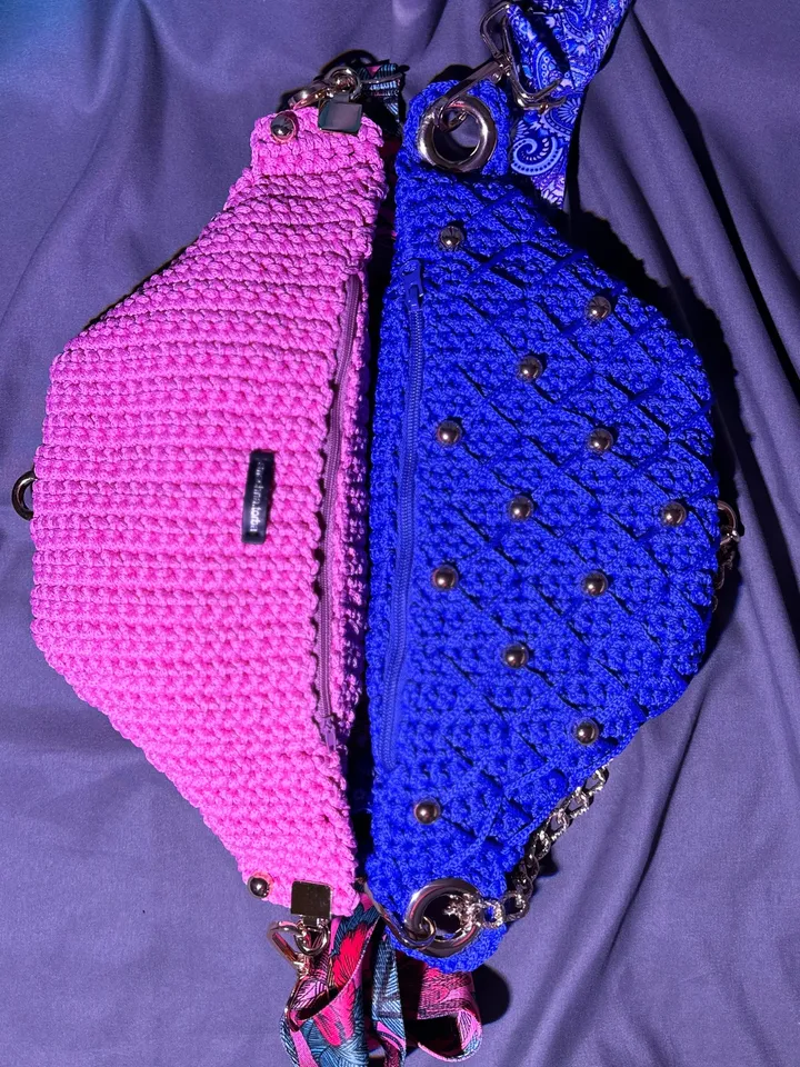 Crochet pattern women fanny pack PDF digital instant download and video tutorial, belt bag, crossbody purse, festival handbag, waist sac