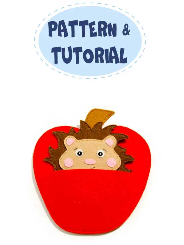 Hedgehog in the Apple house, PDF Pattern and Tutorial, SVG file
